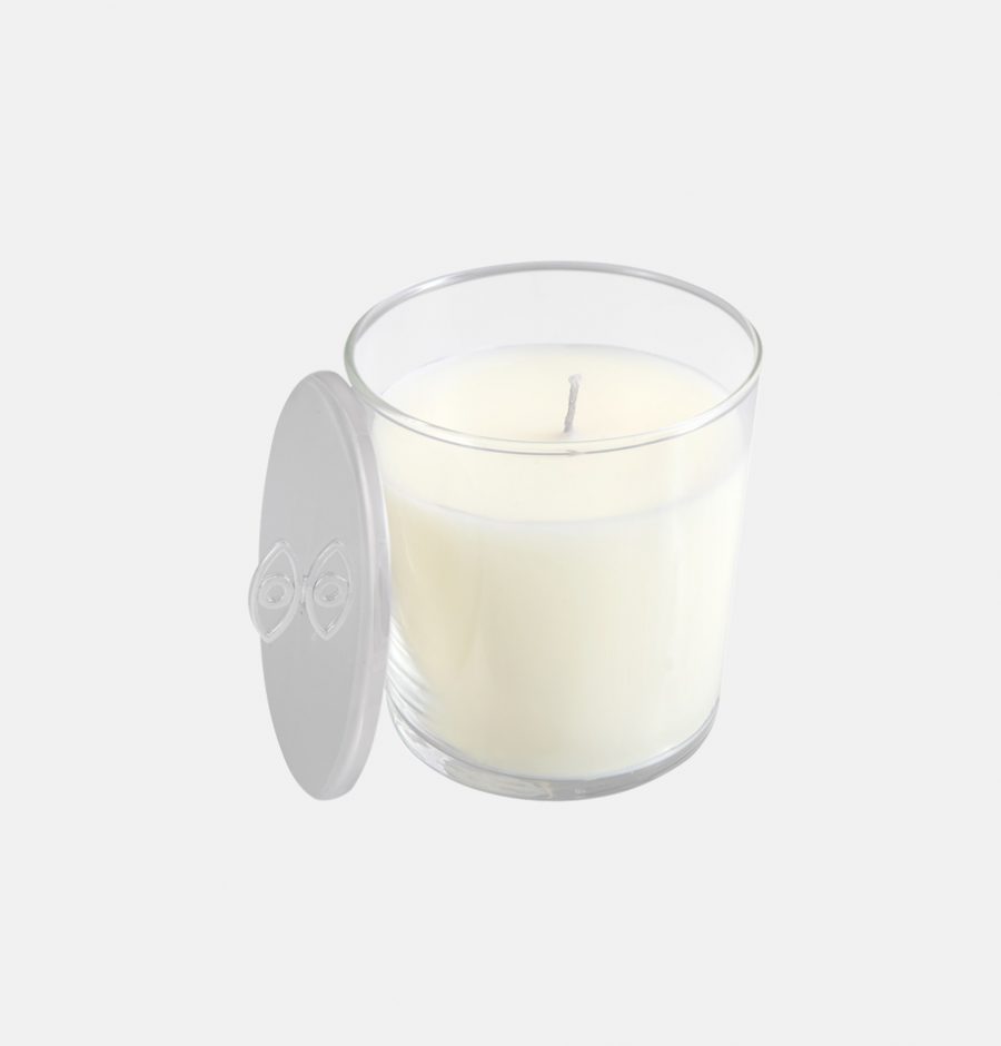 CANDLE WITH SILVER PLATED COVER
