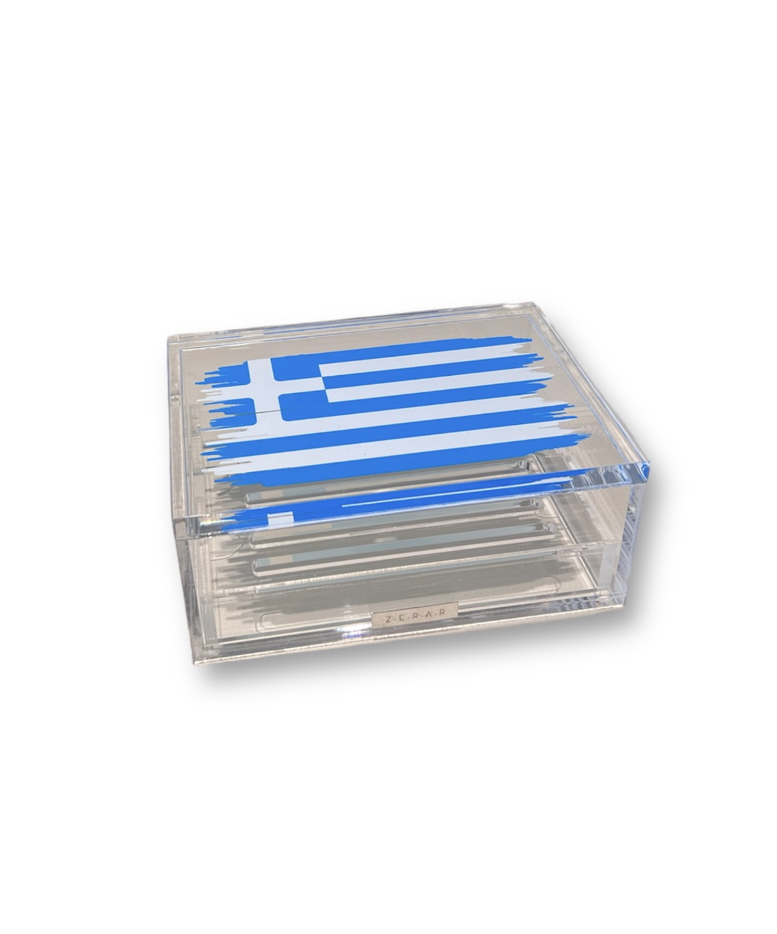 Greek Flag Cigar Box